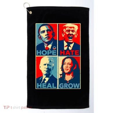 Hope Hate Heal Grow Golf Towel