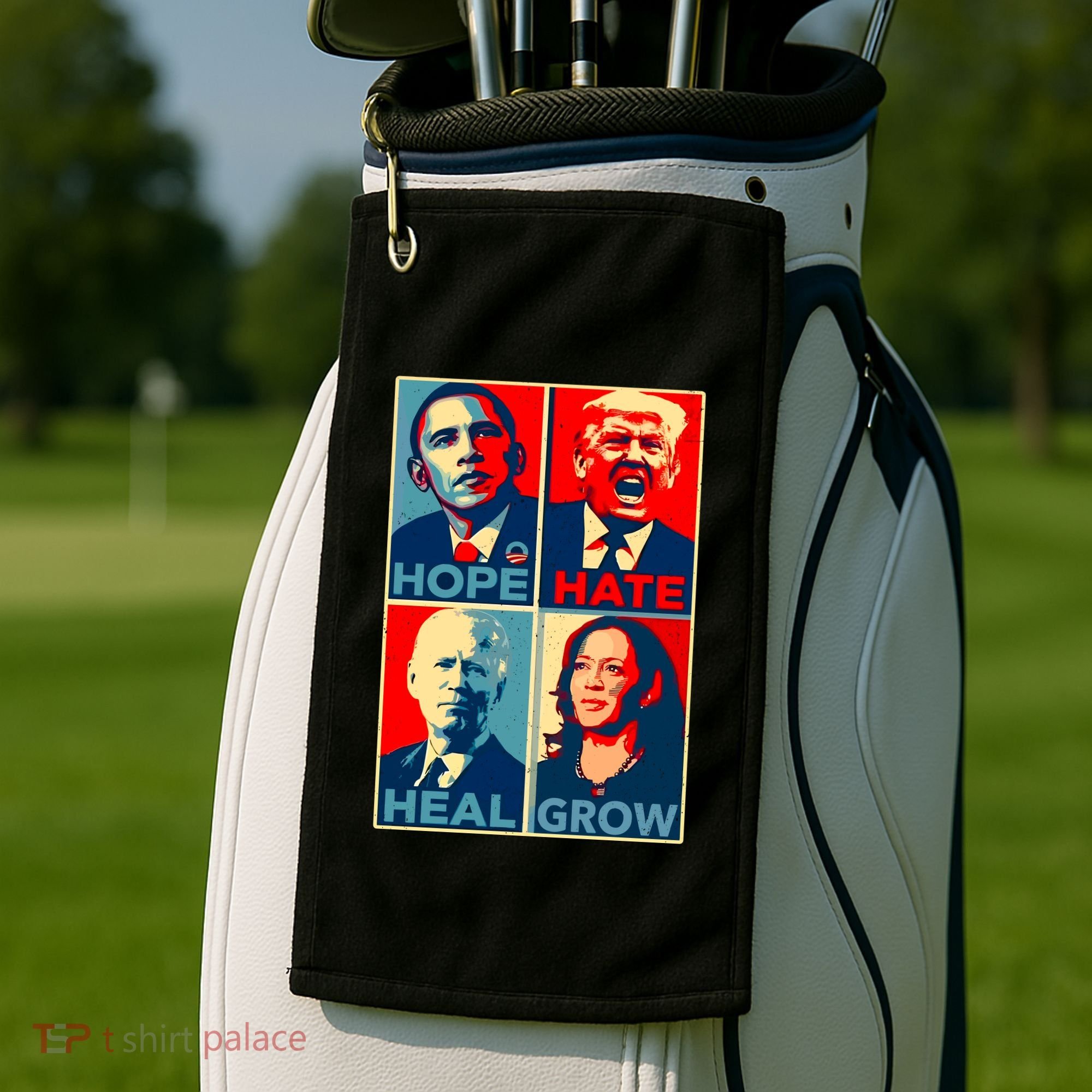 Hope Hate Heal Grow Golf Towel