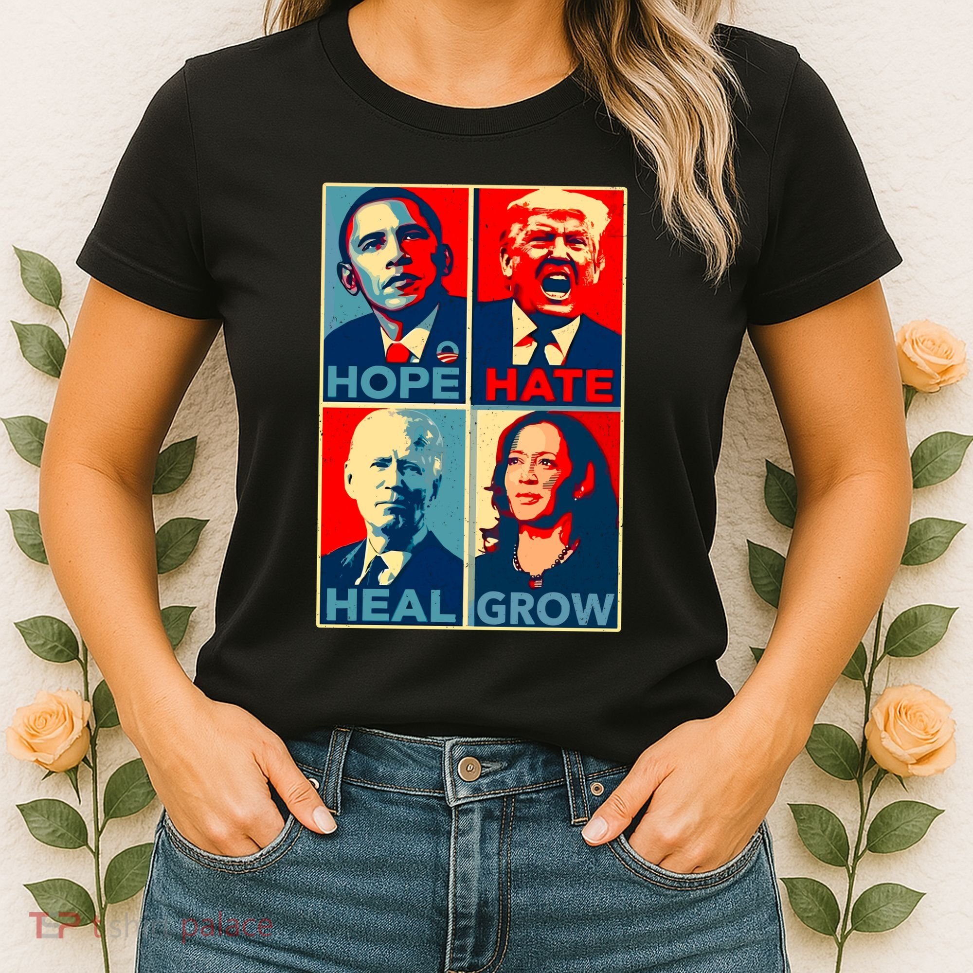 Hope Hate Heal Grow Women's T-Shirt