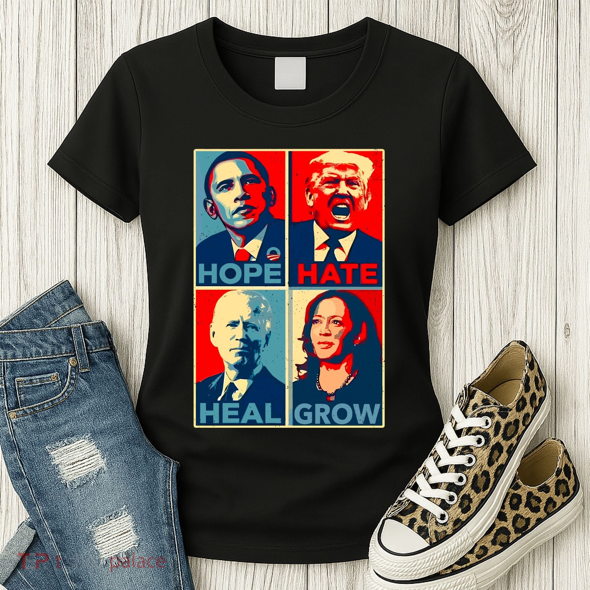 Hope Hate Heal Grow Women's T-Shirt