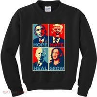 Hope Hate Heal Grow Kids Sweatshirt thumb 0