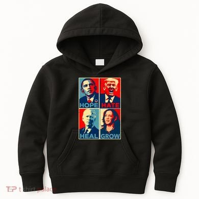 Hope Hate Heal Grow Kids Hoodie
