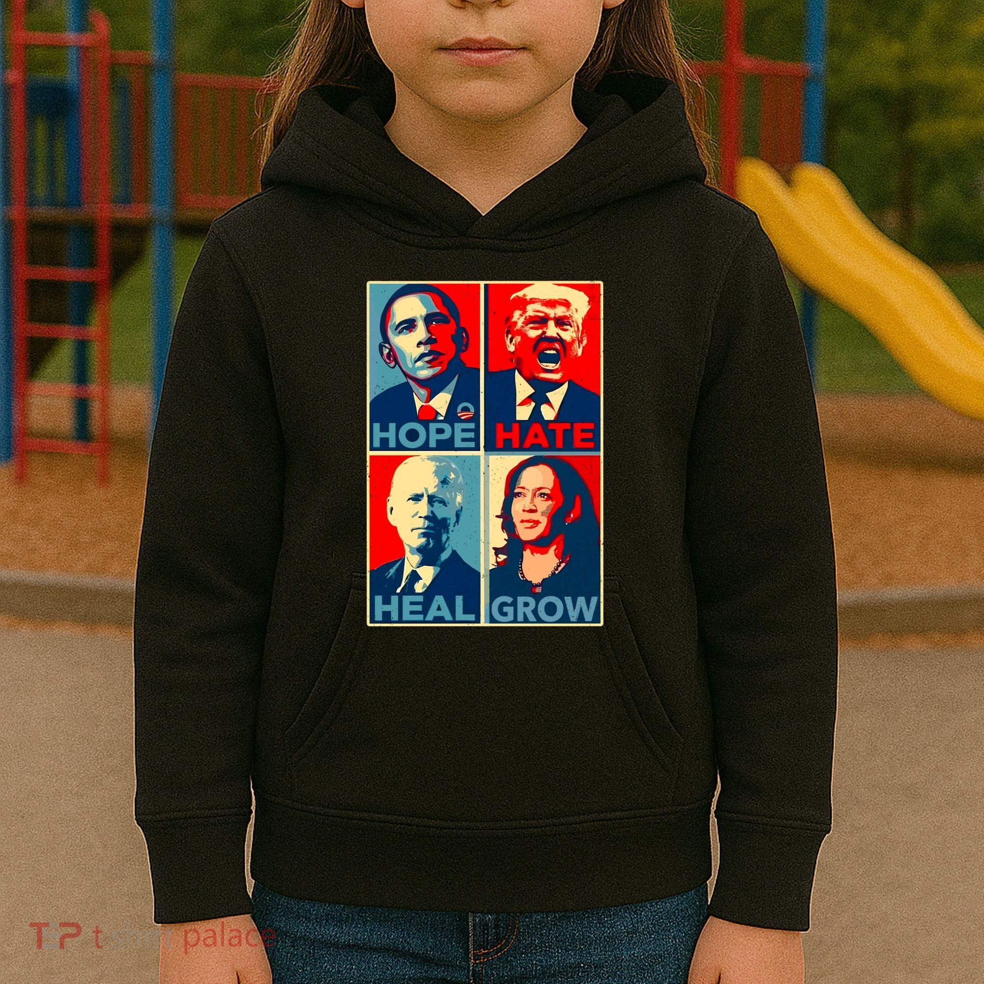 Hope Hate Heal Grow Kids Hoodie