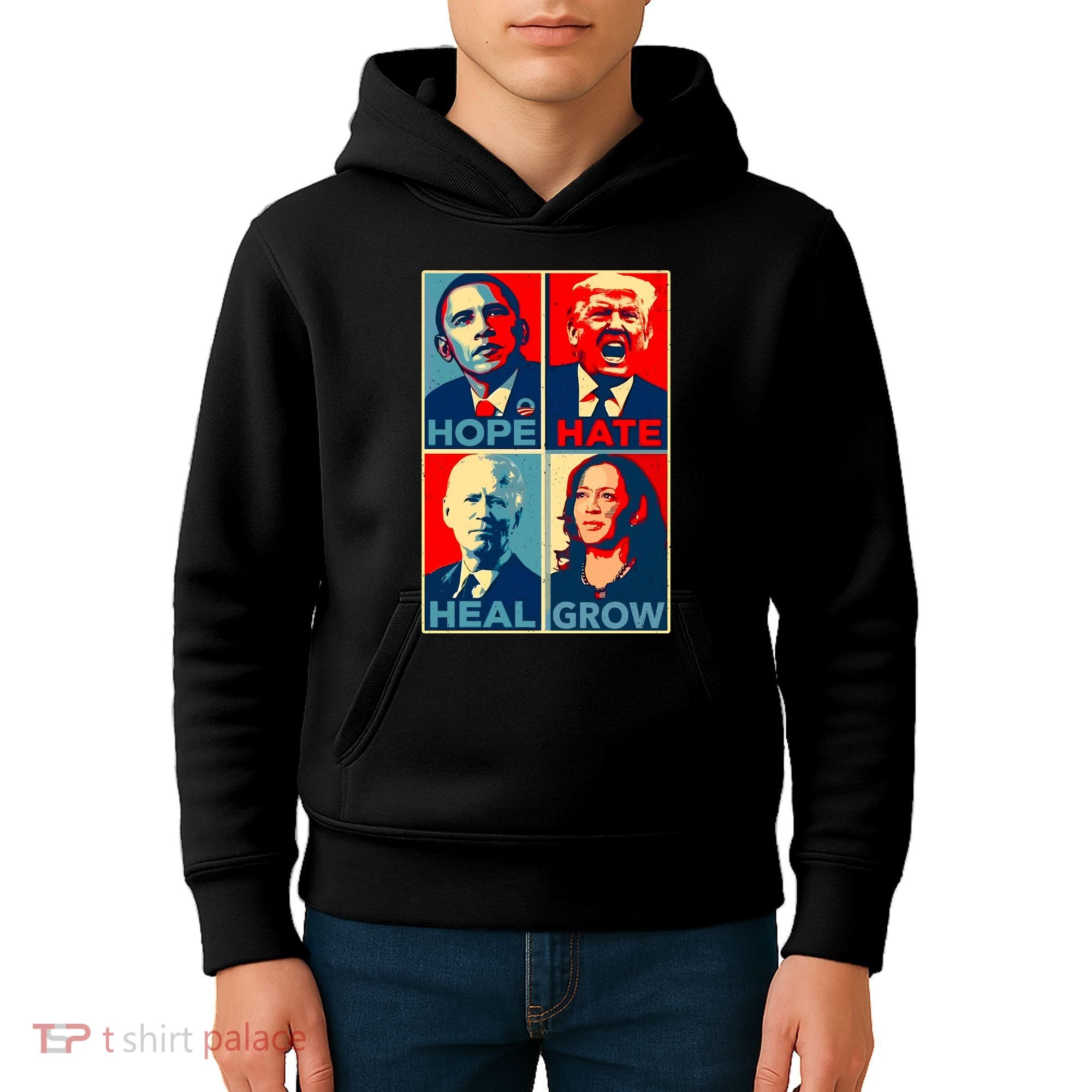 Hope Hate Heal Grow Kids Hoodie
