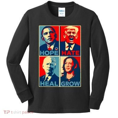Hope Hate Heal Grow Kids Long Sleeve Shirt