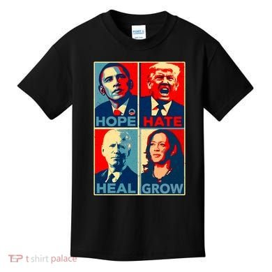 Hope Hate Heal Grow Kids T-Shirt