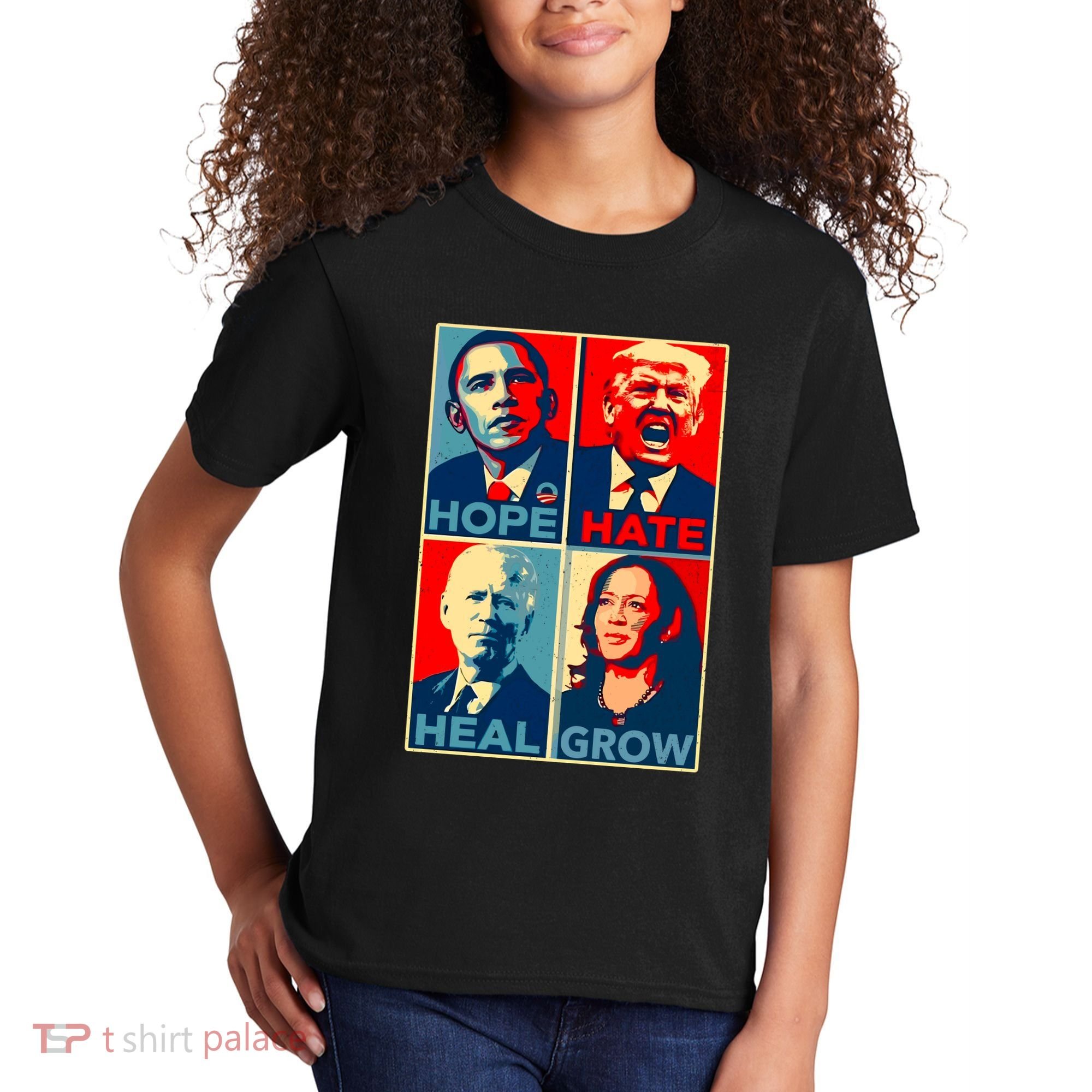 Hope Hate Heal Grow Kids T-Shirt