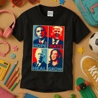 Hope Hate Heal Grow Kids T-Shirt thumb 3