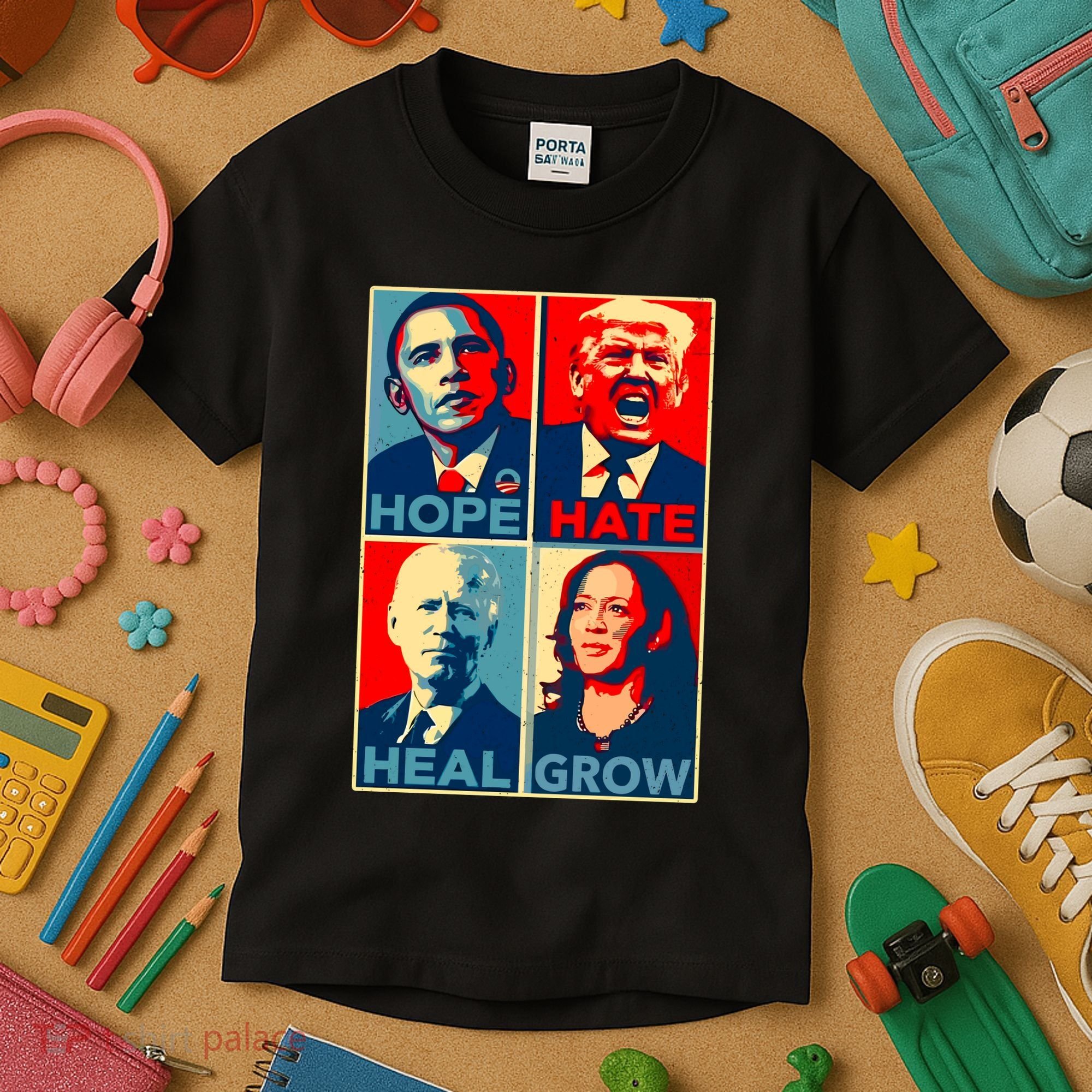 Hope Hate Heal Grow Kids T-Shirt