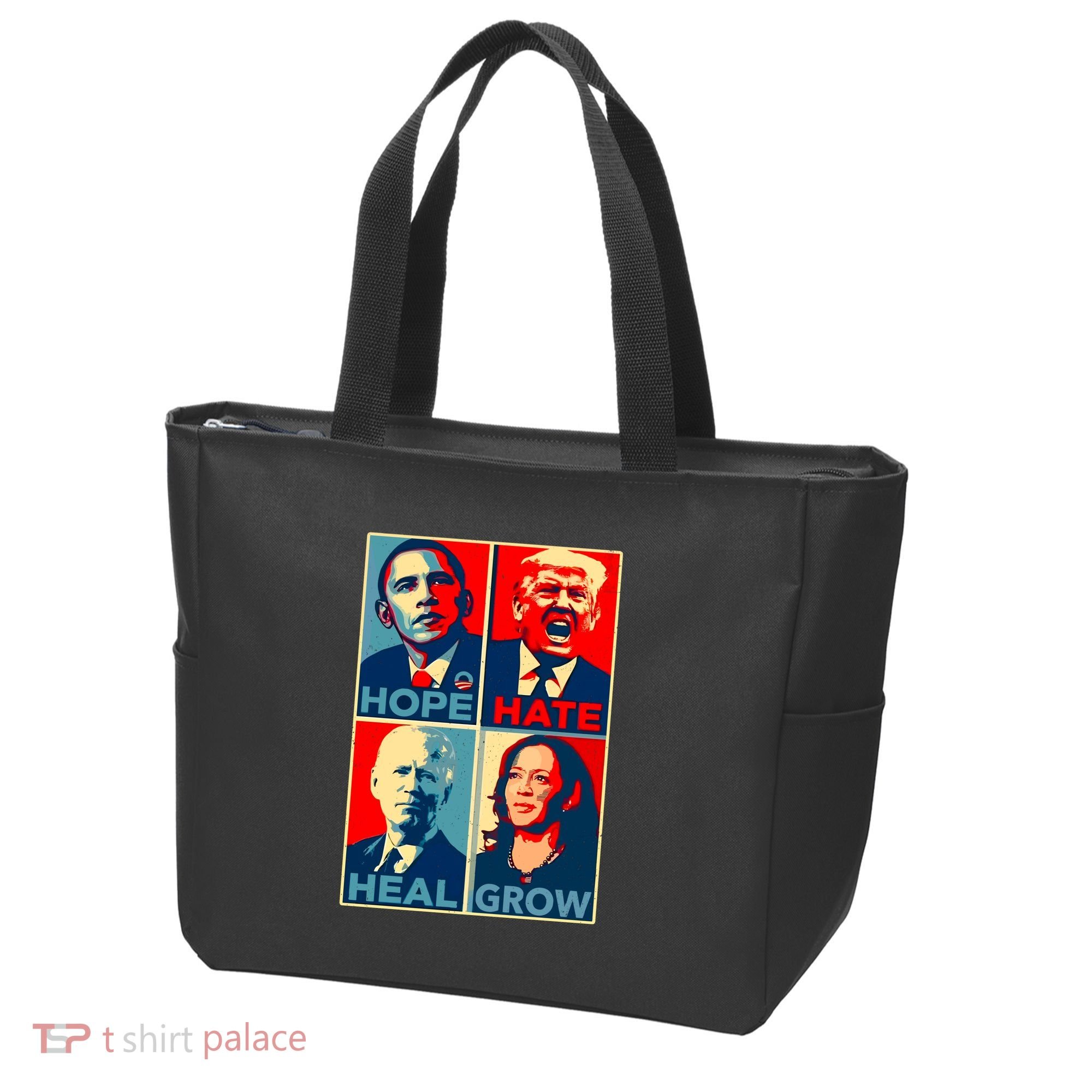 Hope Hate Heal Grow Tote Bag