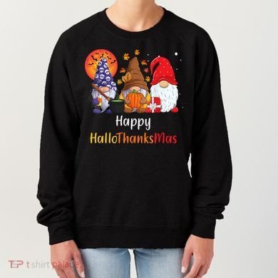 Happy Hallothanksmas Holiday Gnomes Women's Sweatshirt