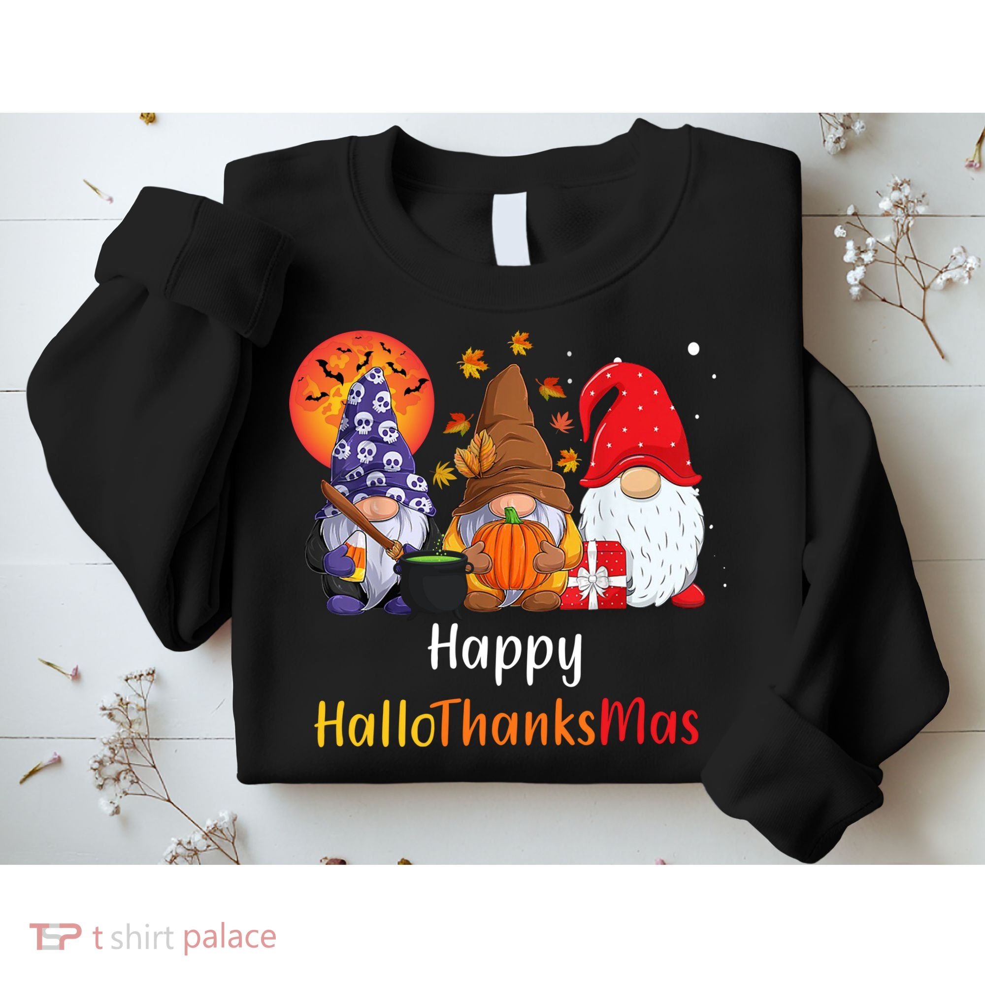 Happy Hallothanksmas Holiday Gnomes Sweatshirt
