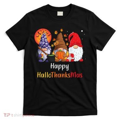 Happy Hallothanksmas Holiday Gnomes T-Shirt