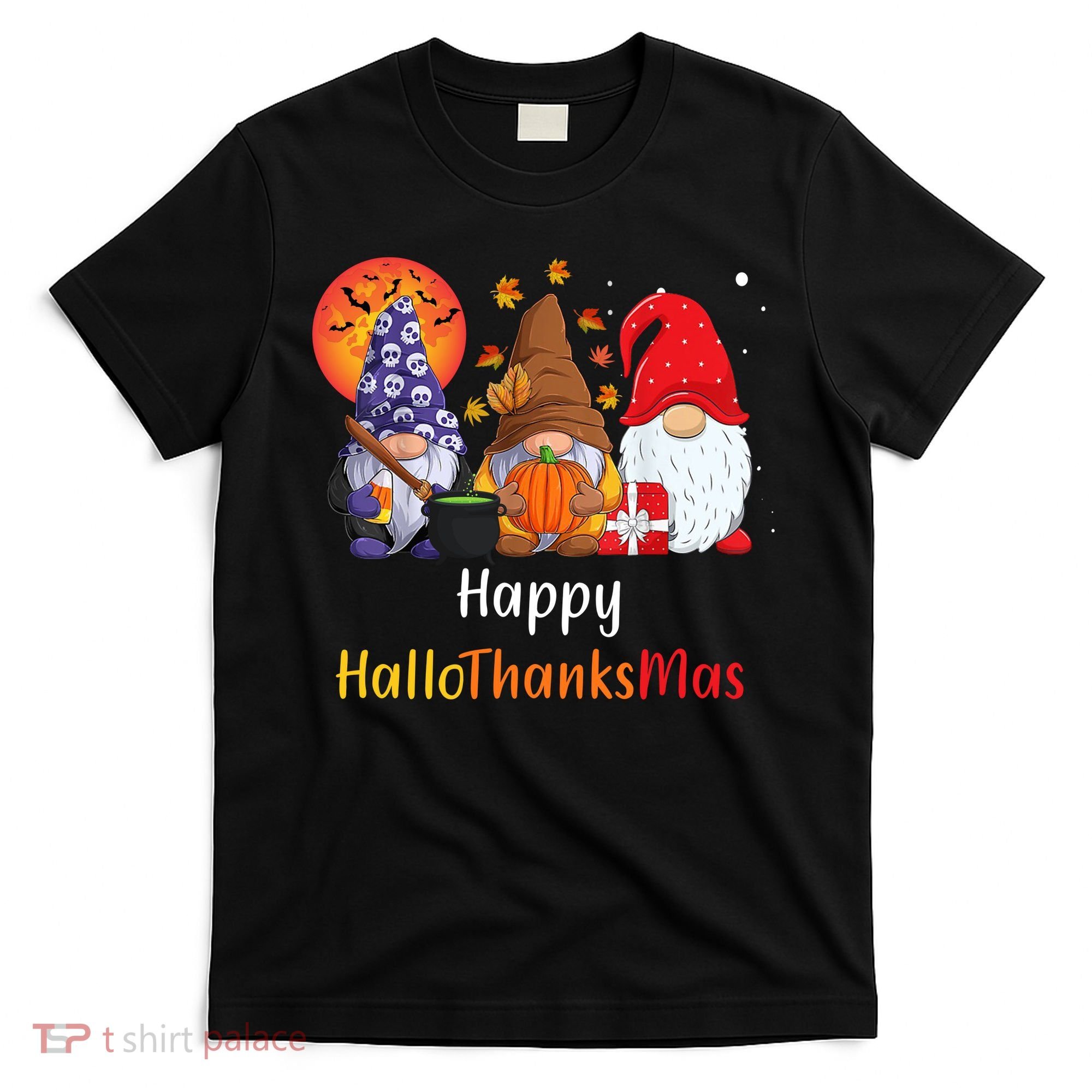 Happy Hallothanksmas Holiday Gnomes T-Shirt