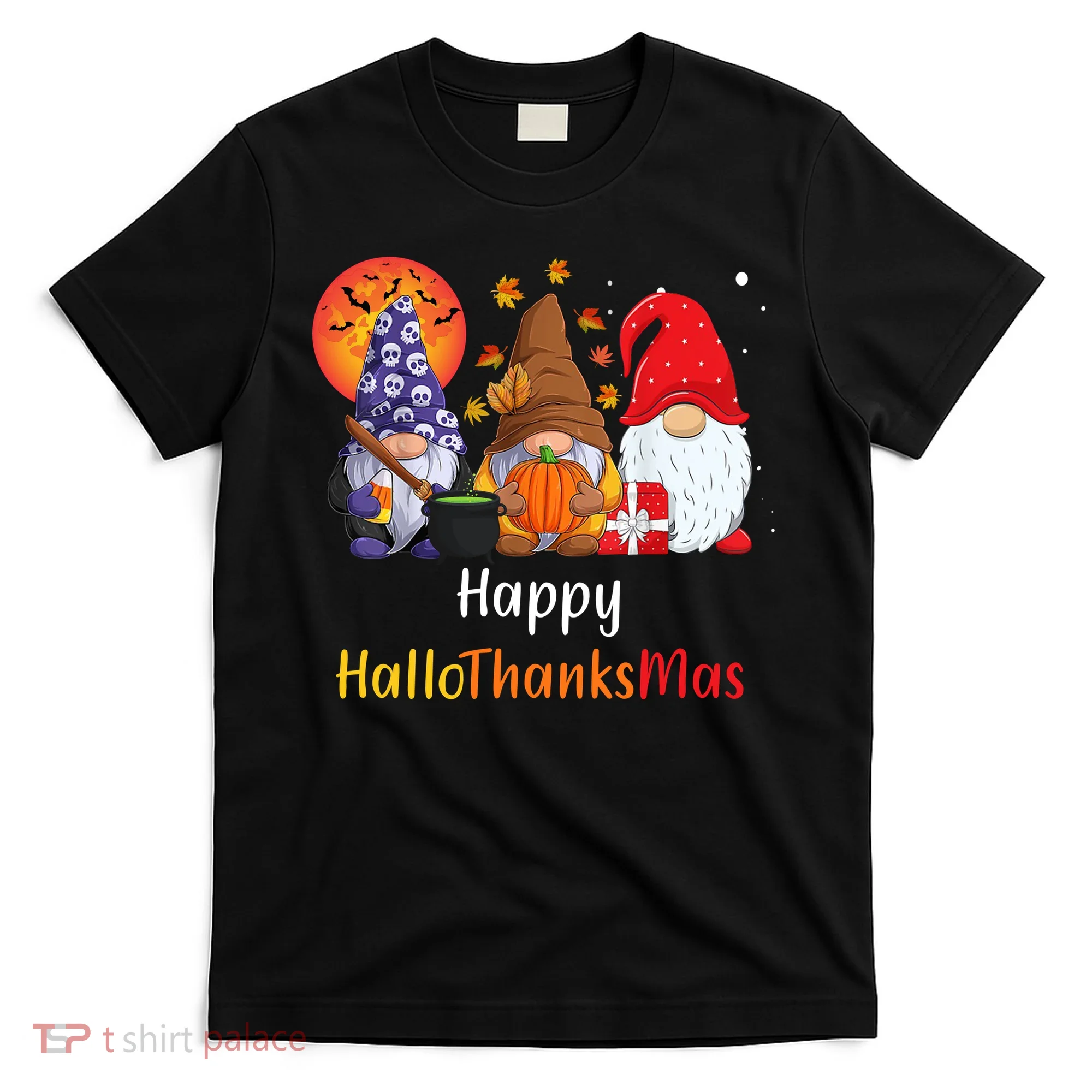 Happy Hallothanksmas Holiday Gnomes T-Shirt
