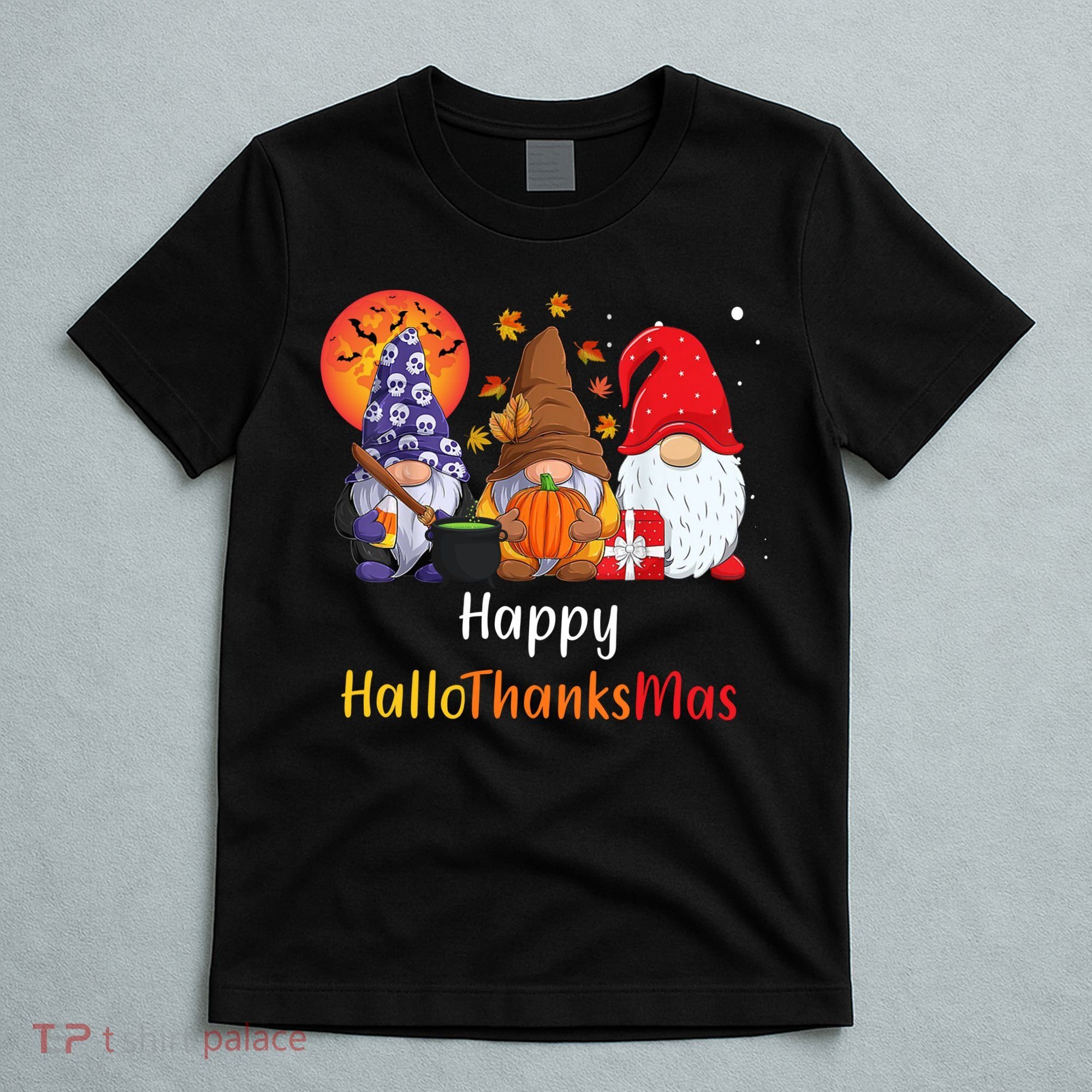 Happy Hallothanksmas Holiday Gnomes T-Shirt