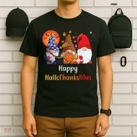 Happy Hallothanksmas Holiday Gnomes T-Shirt thumb 6