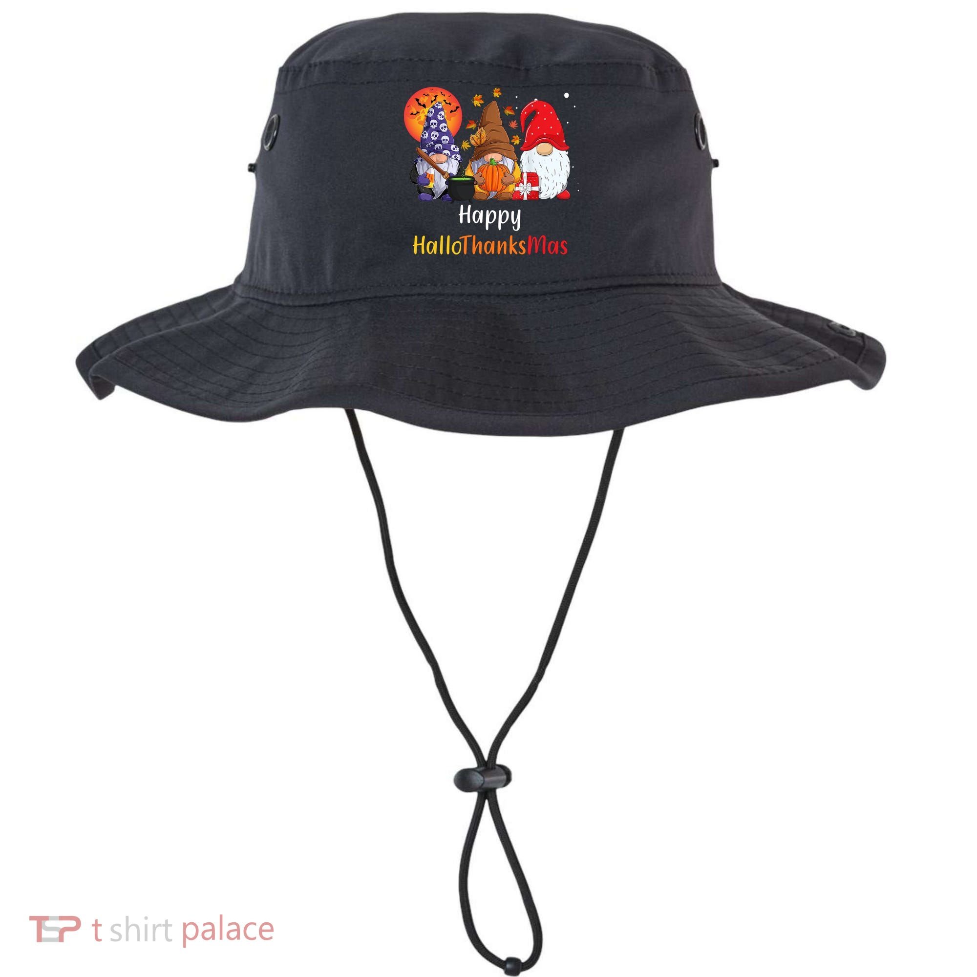 Happy Hallothanksmas Holiday Gnomes Bucket Hat