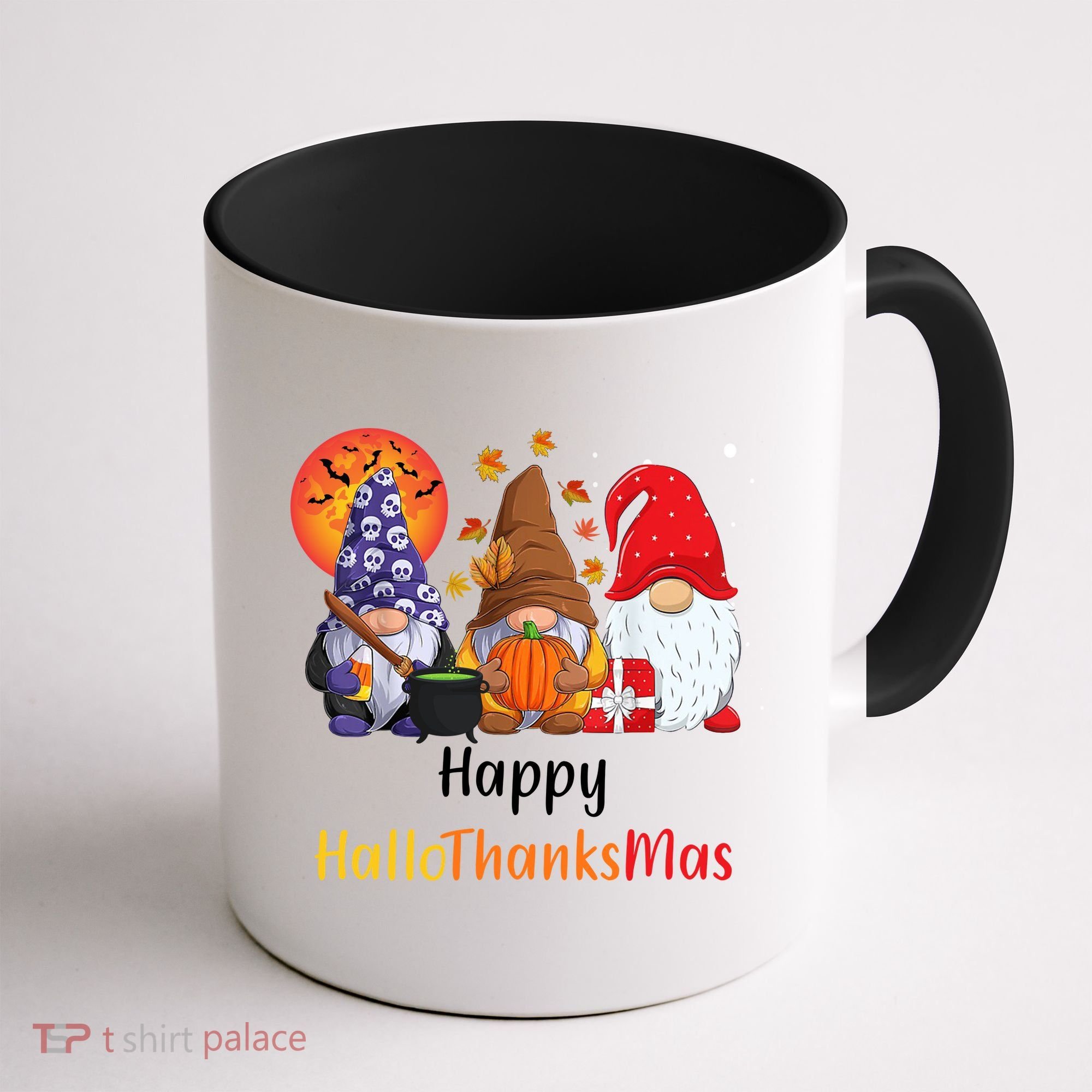 Happy Hallothanksmas Holiday Gnomes Coffee Mug