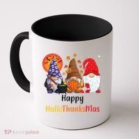 Happy Hallothanksmas Holiday Gnomes Coffee Mug thumb 0