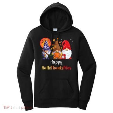 Happy Hallothanksmas Holiday Gnomes Women's Hoodie