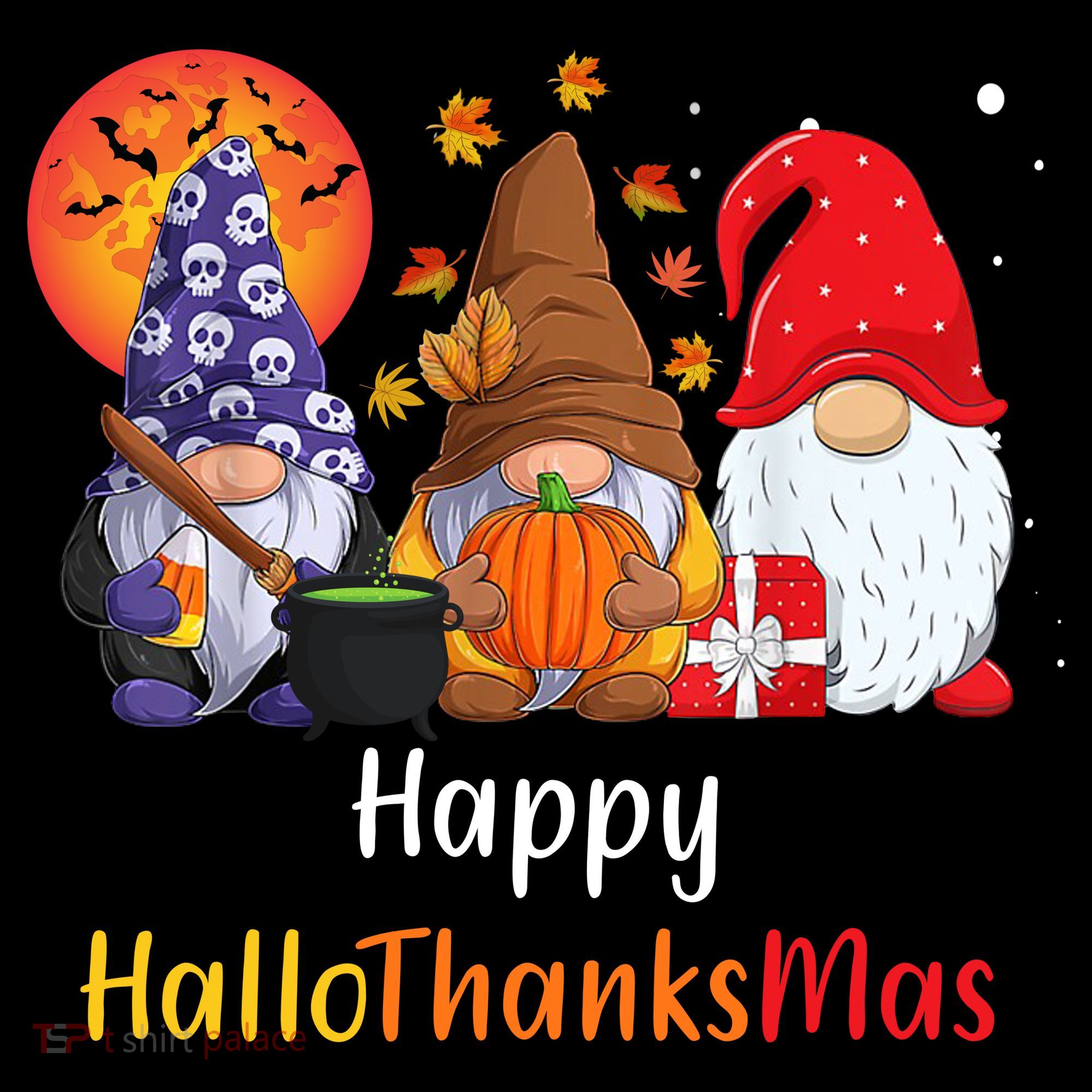 Happy Hallothanksmas Holiday Gnomes Mousepad