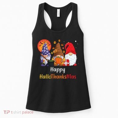 Happy Hallothanksmas Holiday Gnomes Women's Tank Top