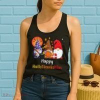 Happy Hallothanksmas Holiday Gnomes Women's Tank Top thumb 2