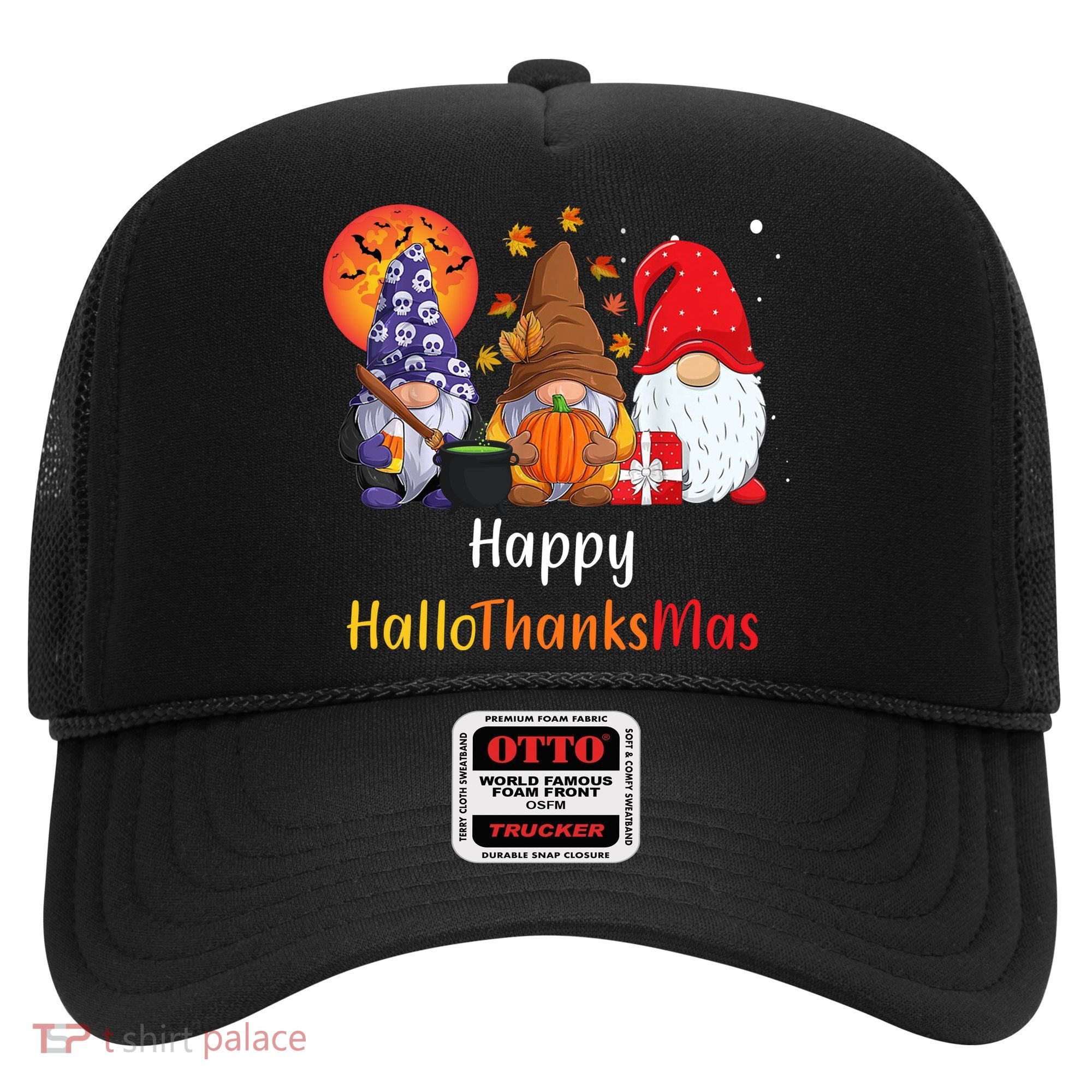 Happy Hallothanksmas Holiday Gnomes Hat