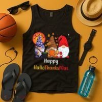 Happy Hallothanksmas Holiday Gnomes Tank Top thumb 4