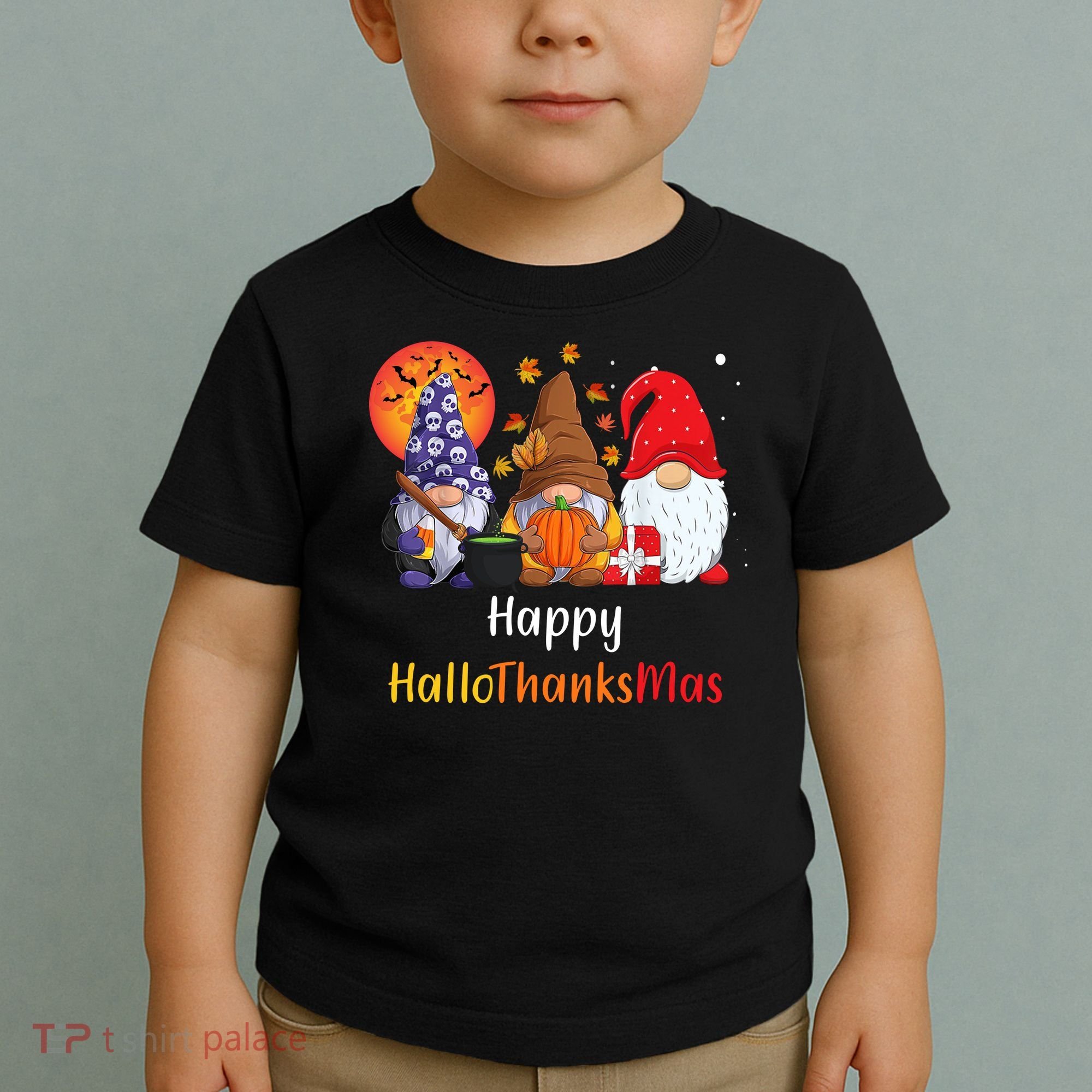 Happy Hallothanksmas Holiday Gnomes Toddler T-Shirt