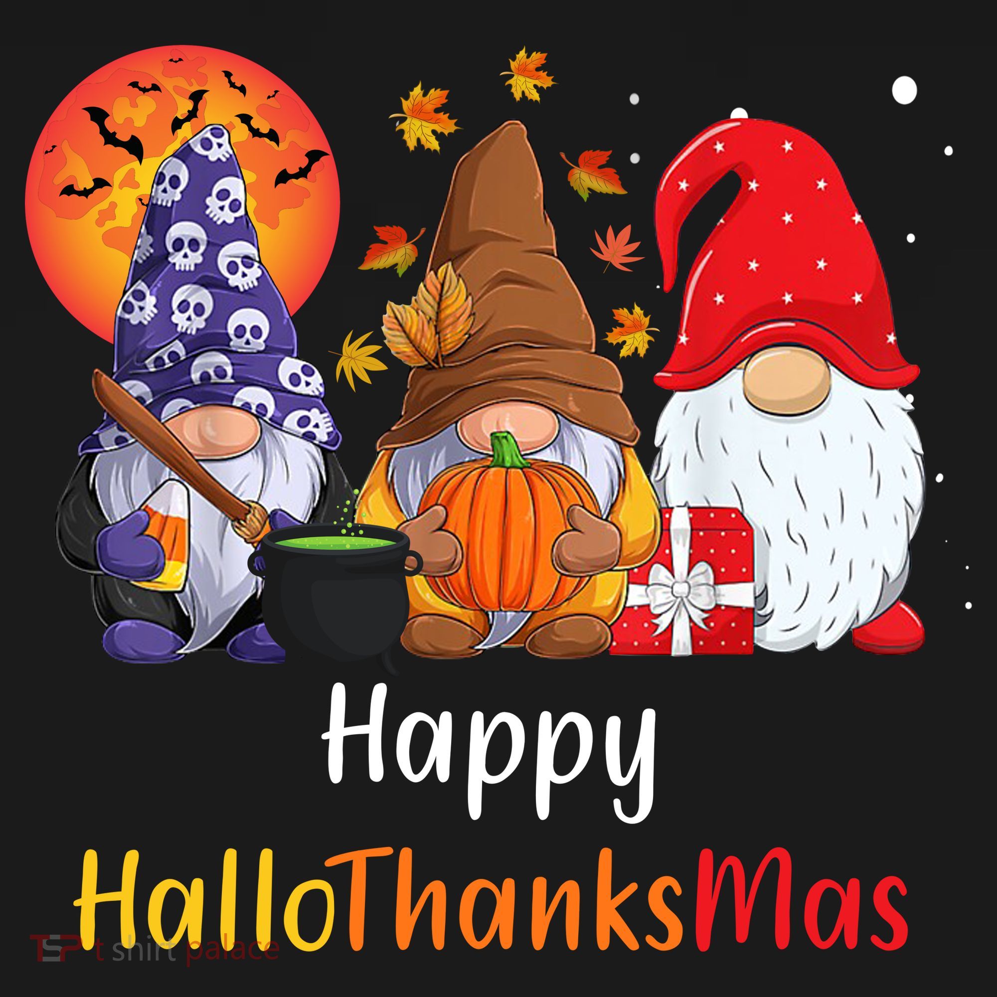 Happy Hallothanksmas Holiday Gnomes Visor