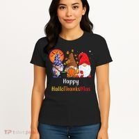 Happy Hallothanksmas Holiday Gnomes Women's T-Shirt thumb 4