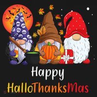 Happy Hallothanksmas Holiday Gnomes Women's T-Shirt thumb 6
