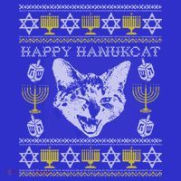 Happy Hanukcat Hannukah Jewish Cat Ugly Christmas Sweater Gift Mousepad thumb 1