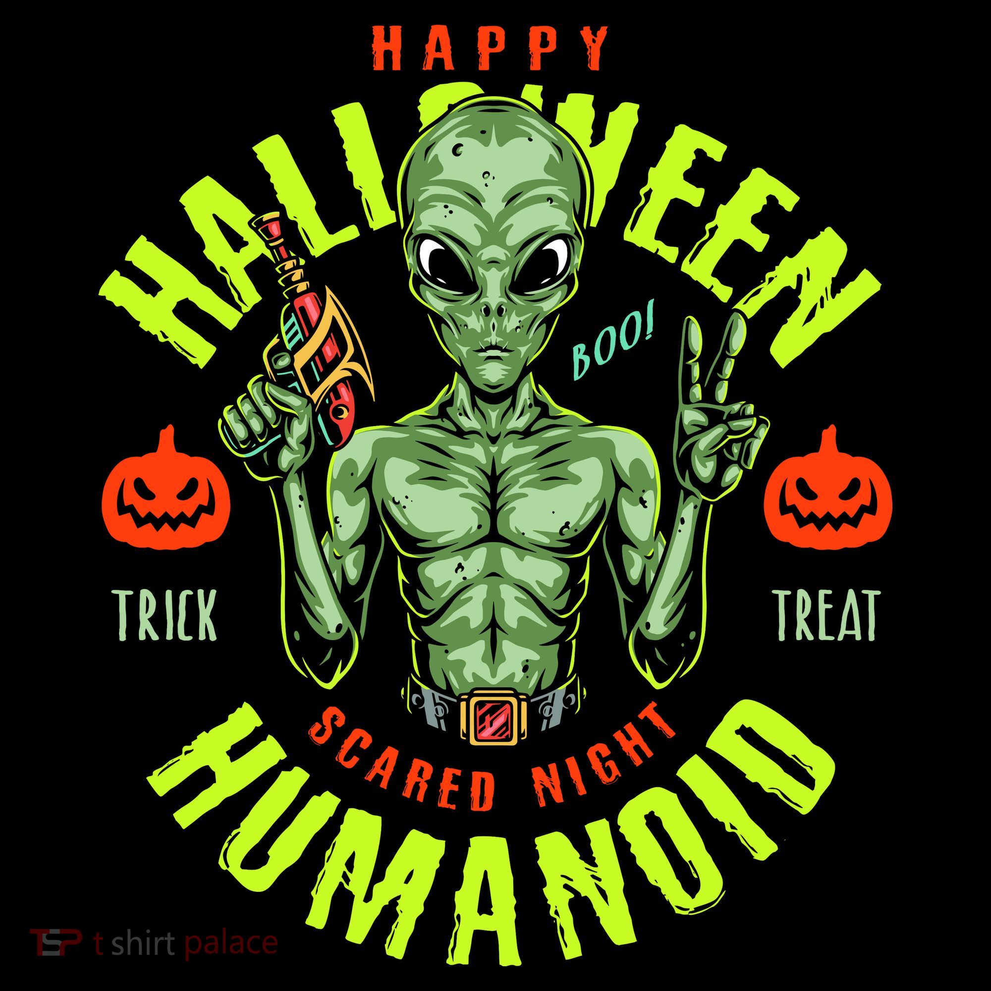 Happy Halloween Humanoid Alien Trick Or Treat Coffee Mug