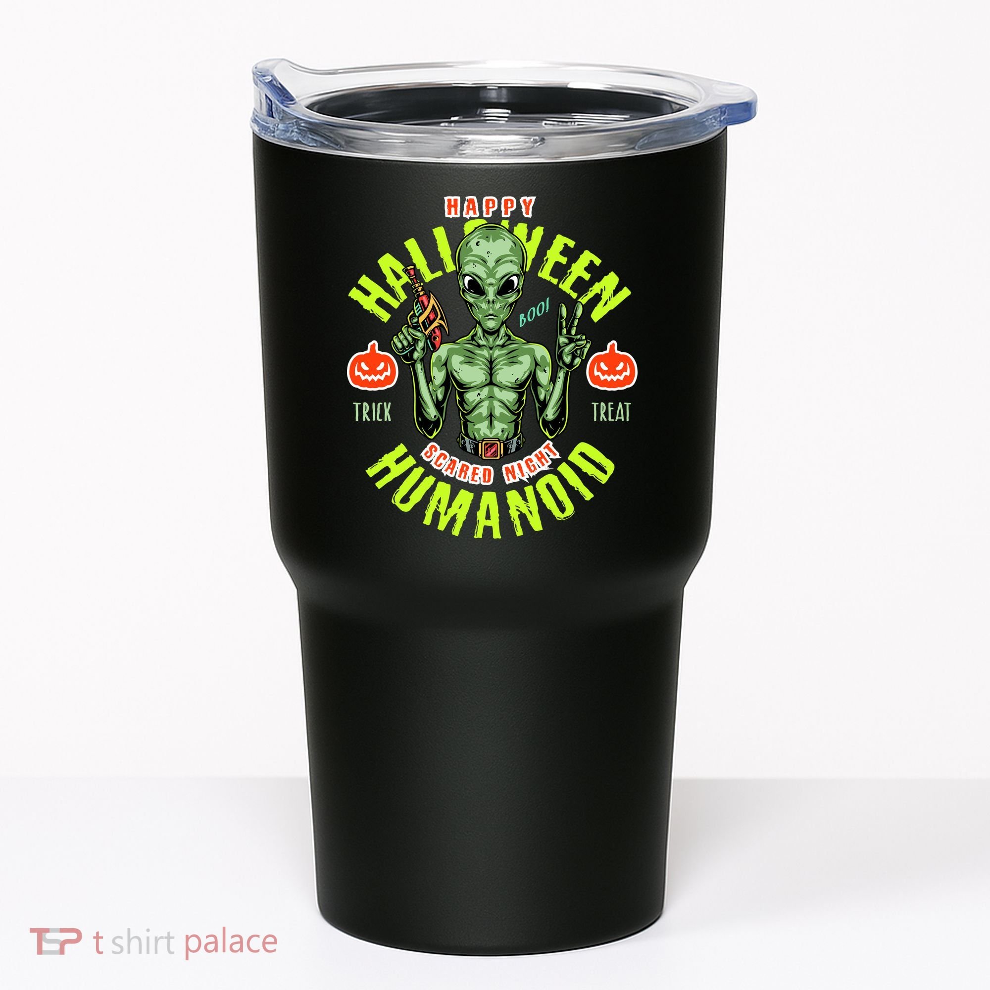 Happy Halloween Humanoid Alien Trick Or Treat Tumbler