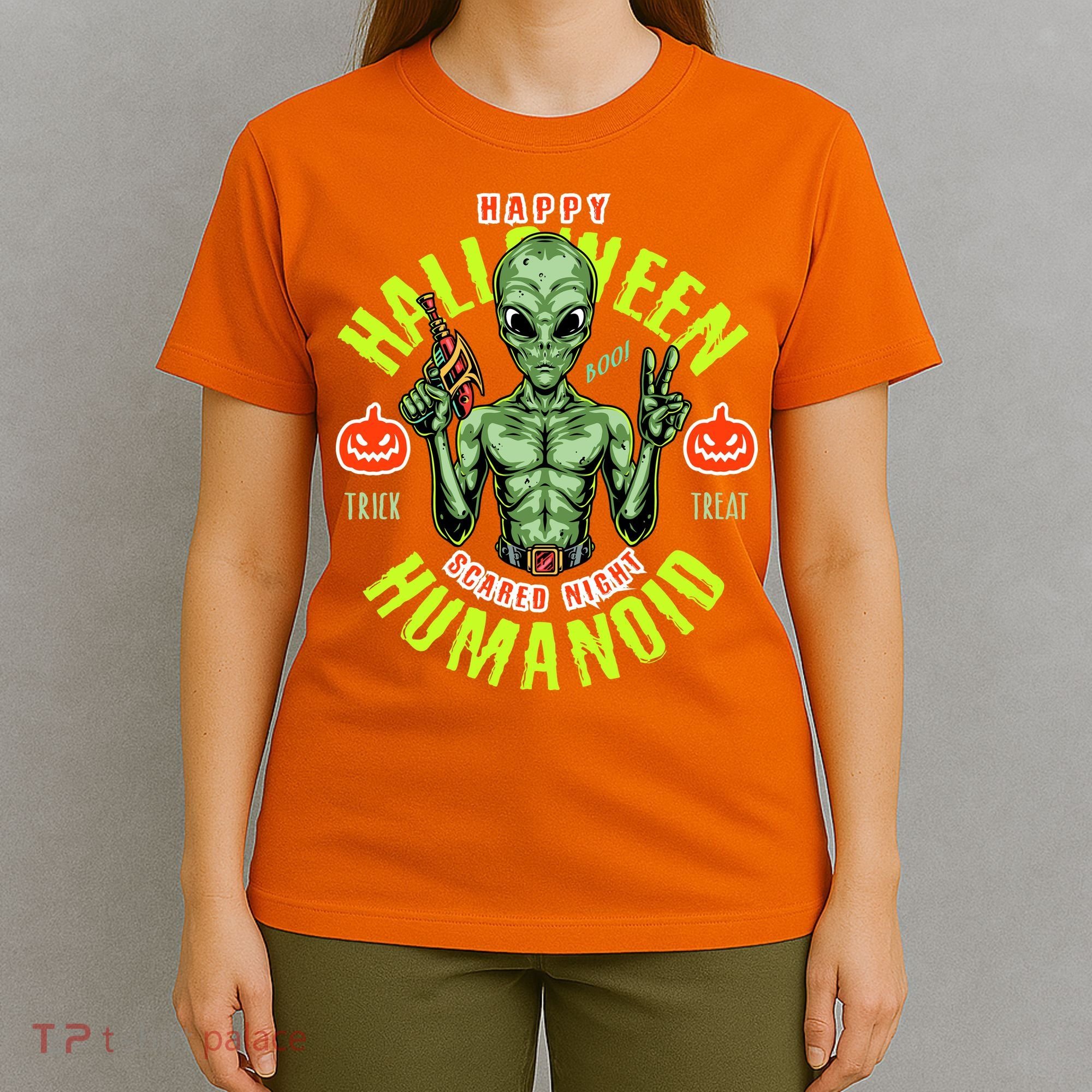 Happy Halloween Humanoid Alien Trick Or Treat T-Shirt