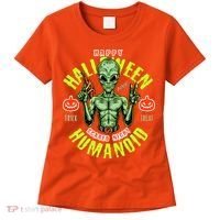 Happy Halloween Humanoid Alien Trick Or Treat Women's T-Shirt thumb 0