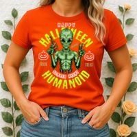 Happy Halloween Humanoid Alien Trick Or Treat Women's T-Shirt thumb 2
