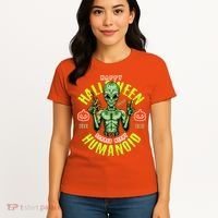 Happy Halloween Humanoid Alien Trick Or Treat Women's T-Shirt thumb 4