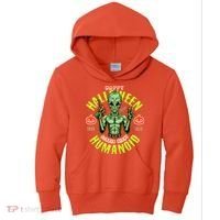 Happy Halloween Humanoid Alien Trick Or Treat Kids Hoodie thumb 0