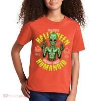 Happy Halloween Humanoid Alien Trick Or Treat Kids T-Shirt thumb 2