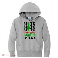 Hate Hate Hate Double Hate Loathe Entirely Christmas Kids Hoodie thumb 0