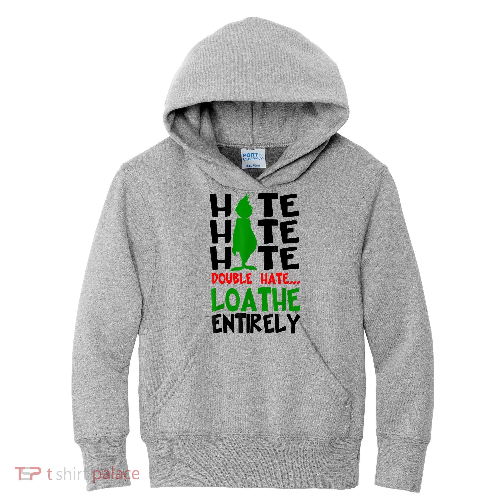 Hate Hate Hate Double Hate Loathe Entirely Christmas Kids Hoodie