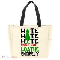 Hate Hate Hate Double Hate Loathe Entirely Christmas Tote Bag thumb 0