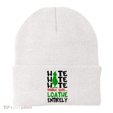 Hate Hate Hate Double Hate Loathe Entirely Christmas Beanie