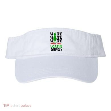 Hate Hate Hate Double Hate Loathe Entirely Christmas Visor