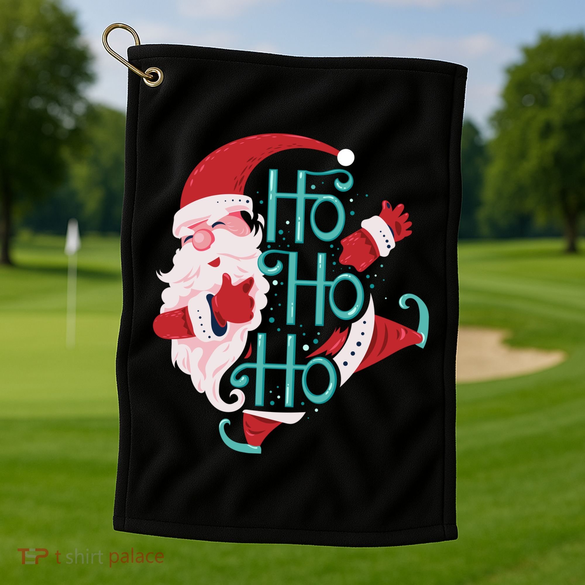 Ho Ho Ho Dabbing Santa Golf Towel