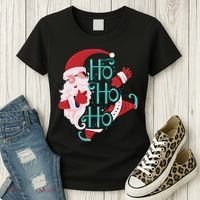 Ho Ho Ho Dabbing Santa Women's T-Shirt thumb 3